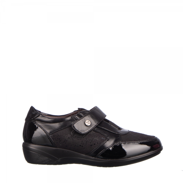 Γυναικεία casual παπούτσια Strena μαύρα, 2 - Kalapod.gr